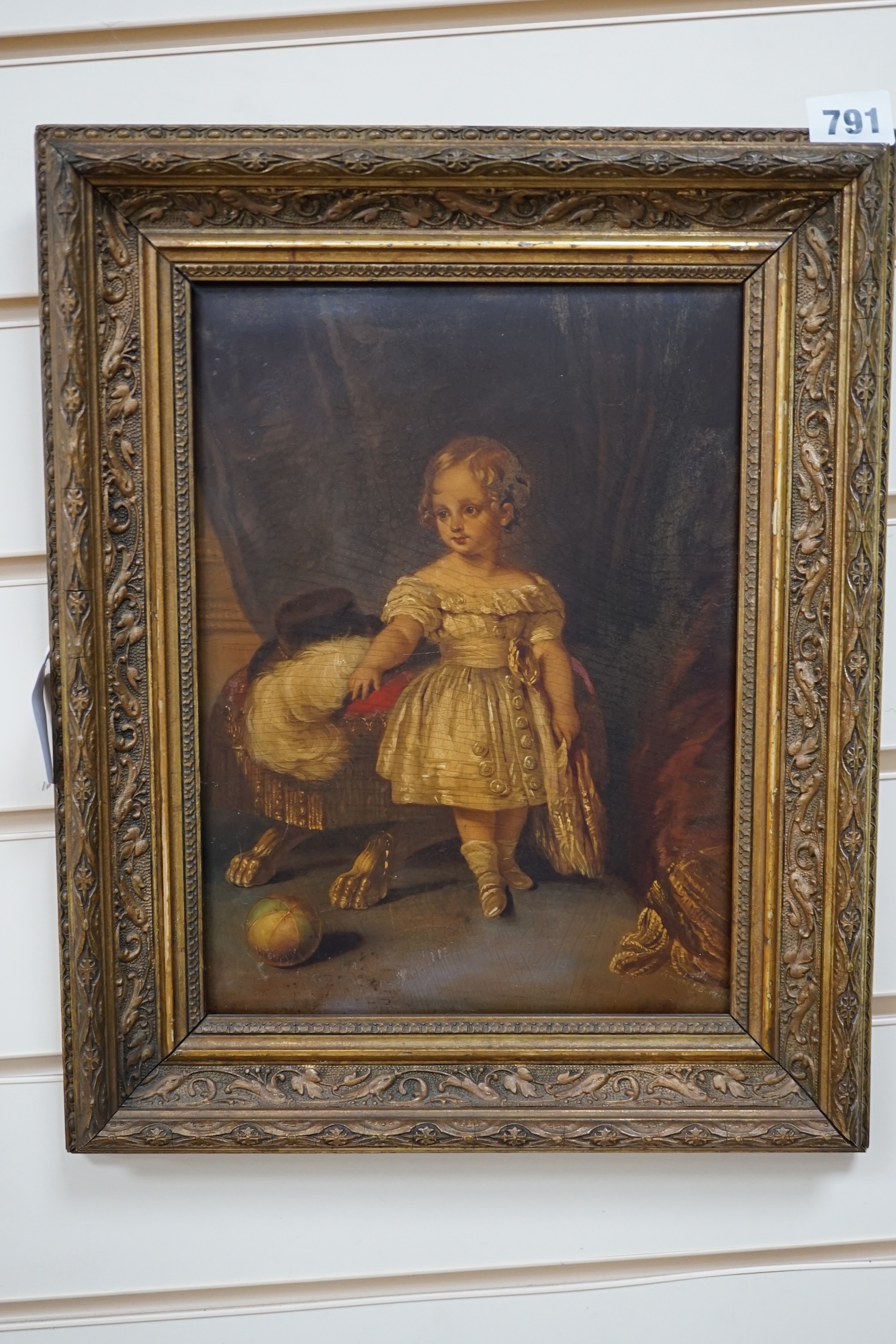 A Jennens and Bettridge papier mache panel, Prince of Wales, The Future King Edward VII, 28 x 20cm. Condition - poor to fair